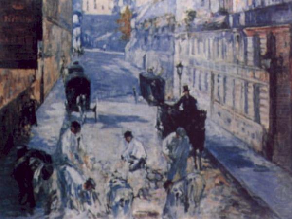 Edouard Manet La Rue Mosnier aux Paveurs china oil painting image